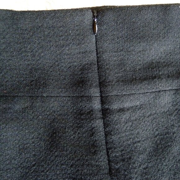 Laura Urbinati Black 100% Wool Skirt w/Pockets Italian Made M/L - Picture 6 of 9
